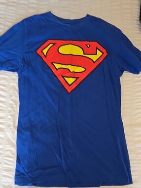 DC Comics Blue Superman Logo Short Sleeve Tee